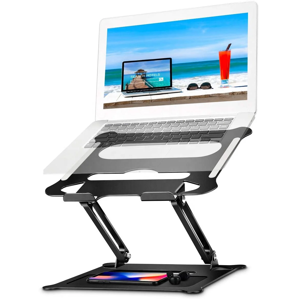 
Подставка-держатель для ноутбука, регулируемая Портативная подставка для ультрабука для MacBook Air Pro / Dell / HP/Lenovo, складная подставка 