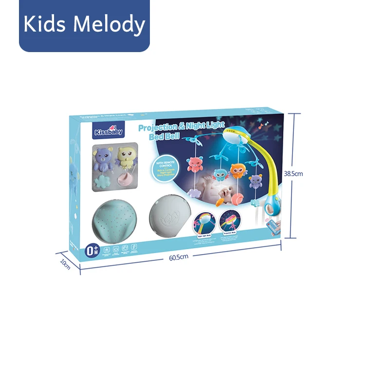Лидер продаж Amazon, детский музыкальный мобильный проекционный ночной звонок с подвесными игрушками