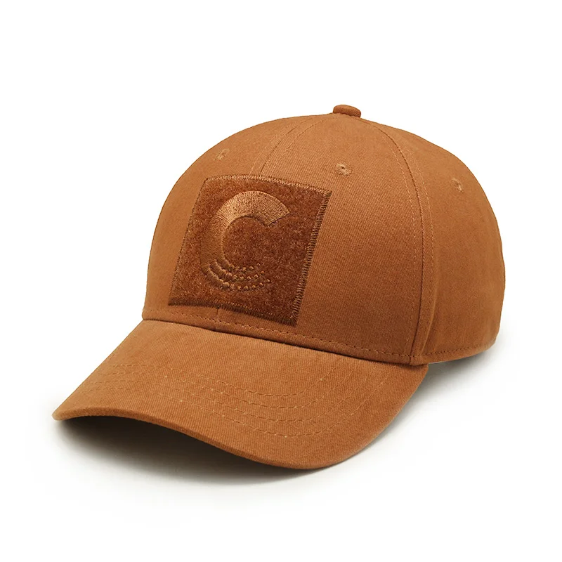 Регулируемая спортивная шапка из верблюжьего хлопка, шапки и шляпы с аппликацией и вышивкой логотипа