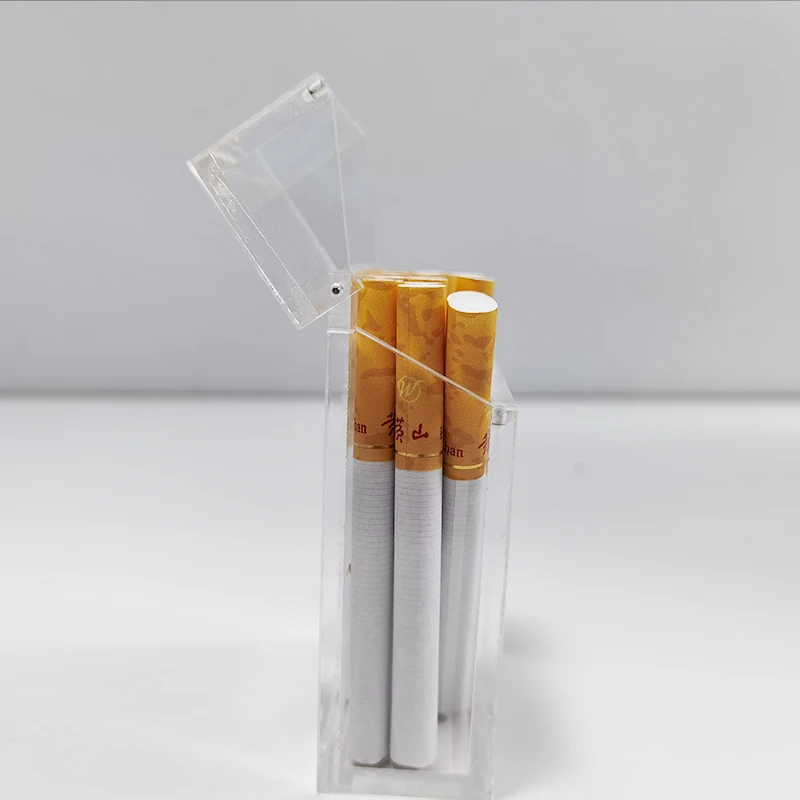 
 Yageli, китайский производитель, индивидуальный дизайн, прозрачный 20 загруженных модных акриловых тонких дозаторов для сигарет, коробка для хранения с откидной крышкой  