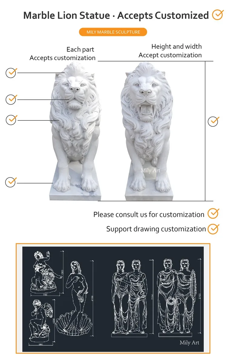 Marble Lion Statue