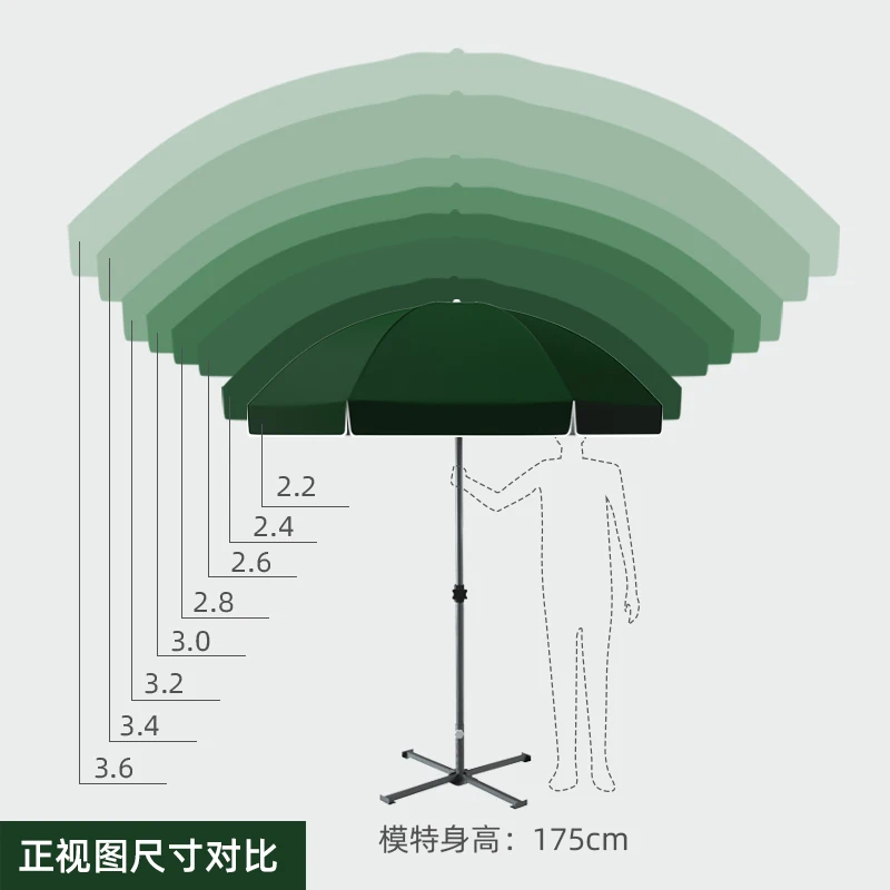 Круглый солнцезащитный зонт для террасы, садовый уличный зонт, защита от ультрафиолетового излучения, пляжный, уличный, ветрозащитный, большой зонт от солнца, 2 м