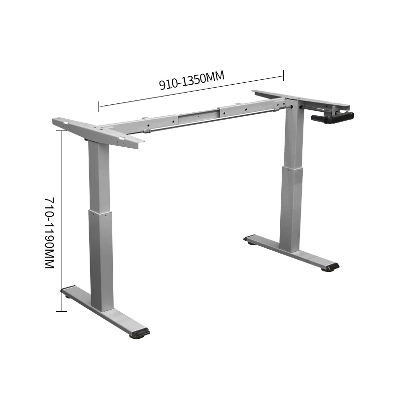 Education manual adjustable desk electric metal frame training table for students sit stand study desk