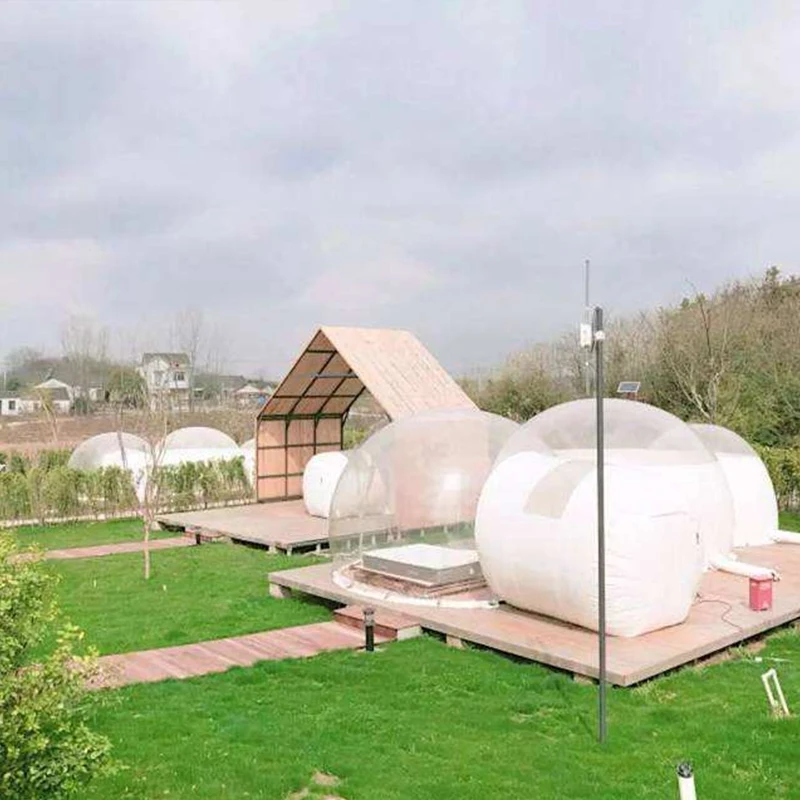 
 Наружный сад задний двор прозрачный один тоннель надувной пузырьковый купол палатка для кемпинга Тип вигвам дом  