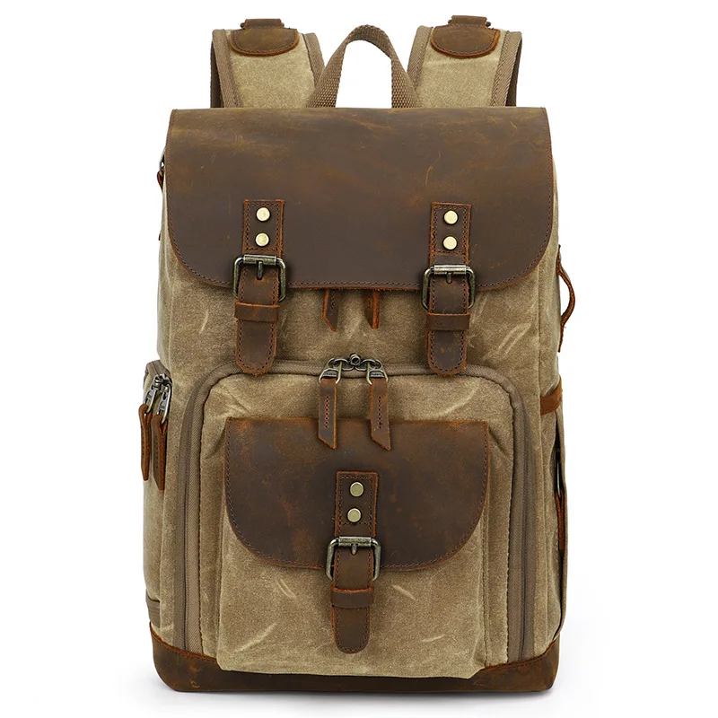 Custom Waterproof Leisure Fashion Canvas Photography Camera Bags Backpack Bag