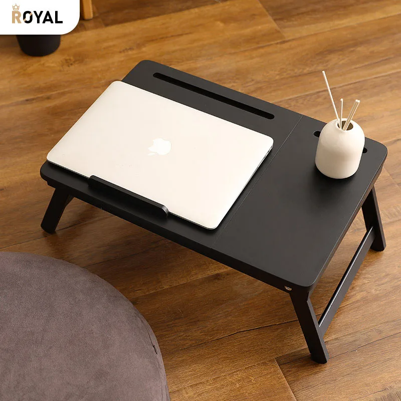 Бамбуковый стол для ноутбука регулируемый портативный поднос завтрака с наклонной