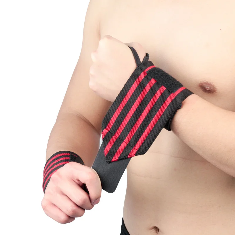 One Size Compression Wrist Brace Support Powerlifting Wrist Wraps Straps For Exercise