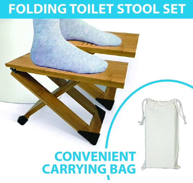 
 Регулируемые высоты бамбуковые ванные складные сидячие стулья 1 пара с сумкой для путешествий  