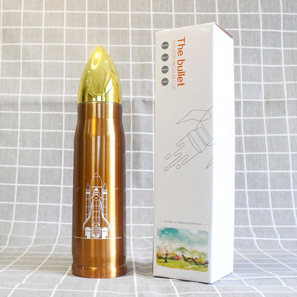 
Feiyou логотип на заказ 350 мл 500 мл 1000 мл цилиндрическая бутылка для воды из нержавеющей стали с двойными стенками вакуумная фляжка в форме пули Термос 