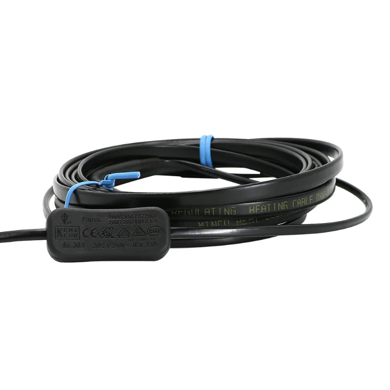 EU Plug 25W/M Heating Cables Self Regulating Pipe Anti-Freeze Protection Roof Gutter De-Icing with 220V Electric Wire