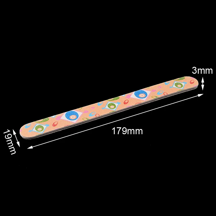 Kids Finger Polishing Colorful multi patterns flower butterfly printed double side cheap wholesale sandpaper nail files