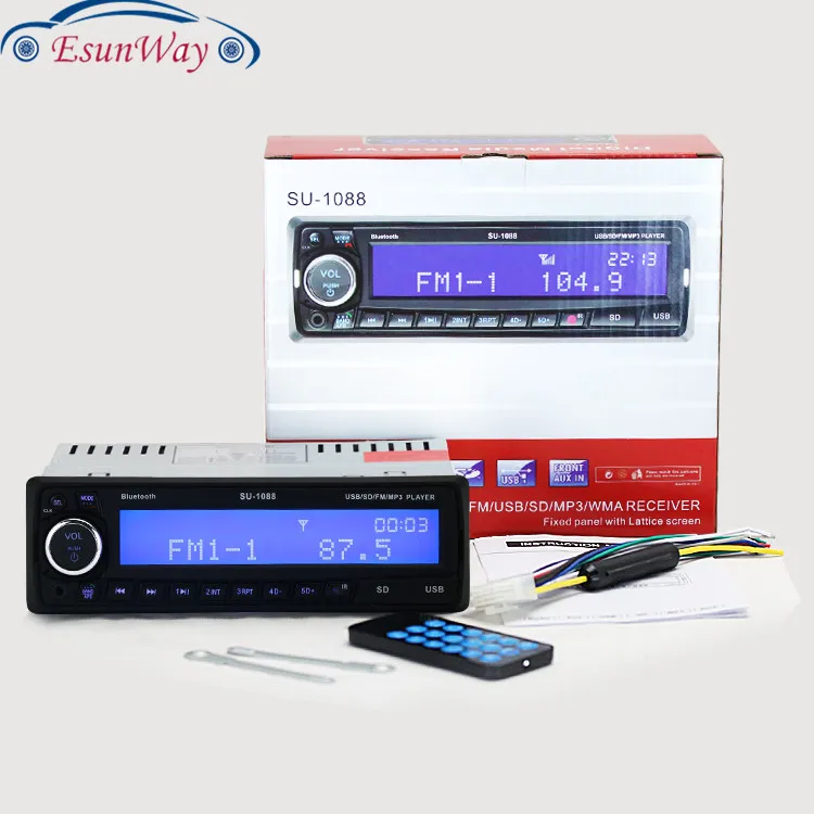 
Esunway 12V автомобиль радио MP3 плеер стерео FM стерео AUX-IN MP3 аудио плеер USB SD в тире 1088 