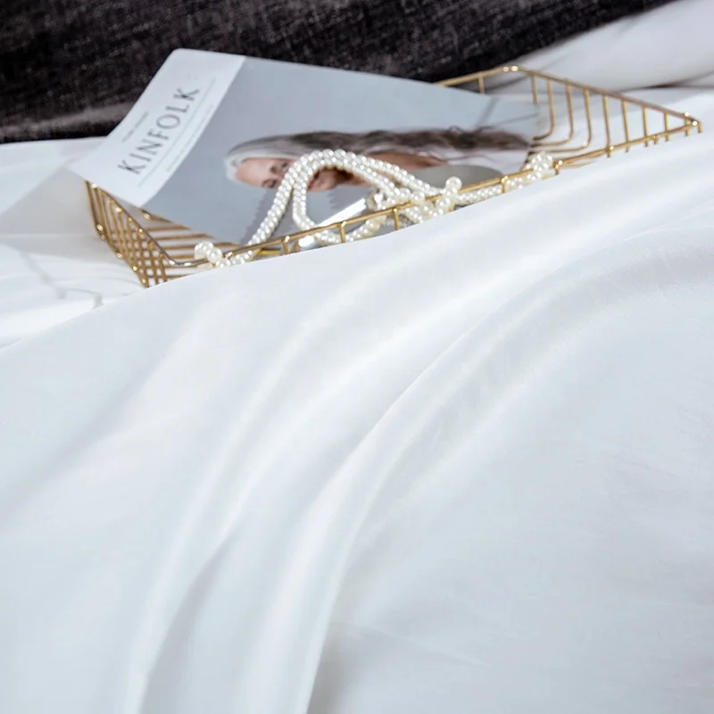 Шелковая на ощупь хлопковая атласная ткань, гостиничный текстиль для дома и гостиницы, ткань для постельного белья