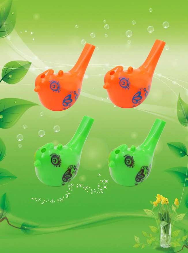 Plastic Bird Water Whistle Children DIY Sound Cute Whistle Children Creative Whistle Toys