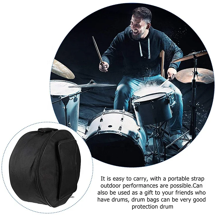 Черная сумка для переноски барабана, сумка для барабана, рюкзак с плечевым ремнем, ручка для переноски для хранения и транспортировки барабана