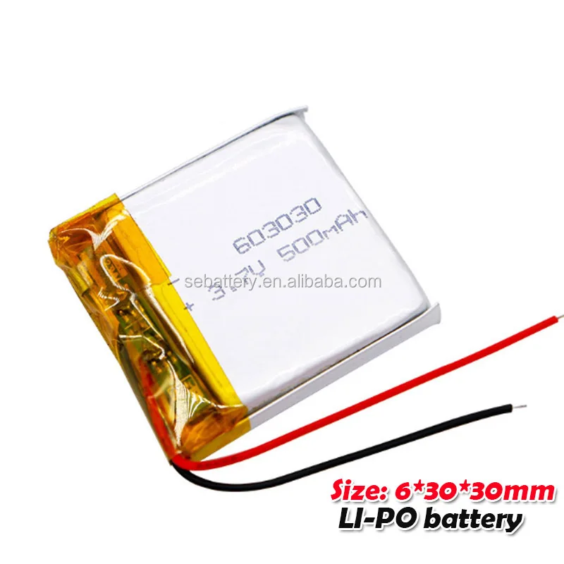 603030 3.7V 500mAh 5