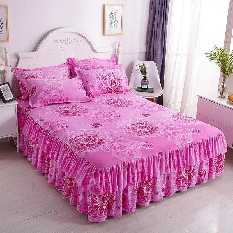 Bedding set New Arrival Bed Sheets Bed Textile Bedding Coverlet Flat Sheet Flower Bed Cover Soft Warm Bedsheets