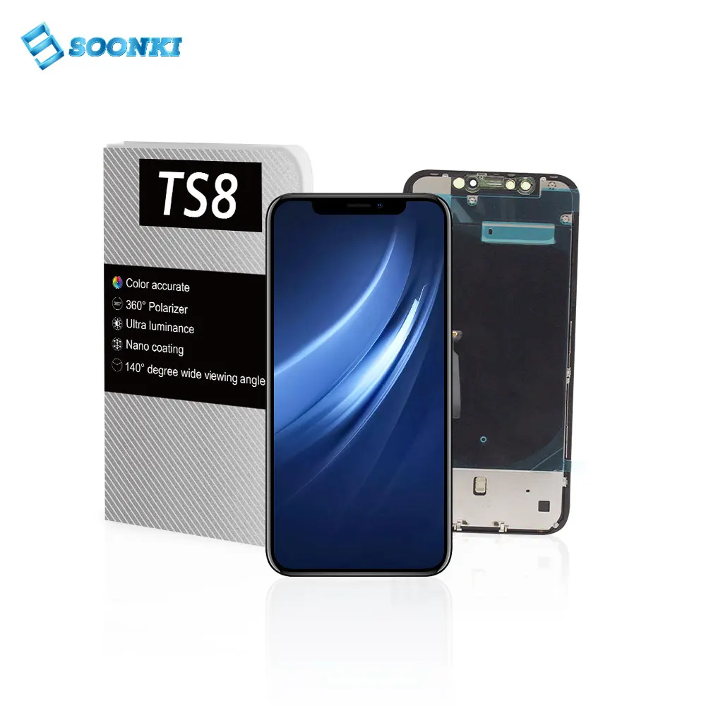 
TS8 lcd сенсорный экран дигитайзер для iphone 11 X XR XS дисплей lcd сборка для iphone 11 ЖК-экран дисплей 