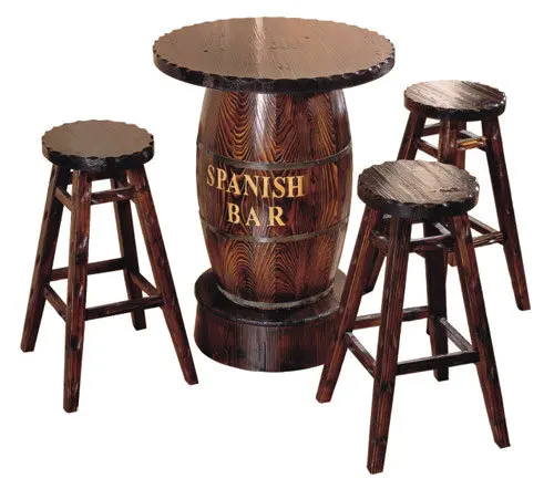
Новый продукт, деревянный стол в форме бочонка, стул для бара 