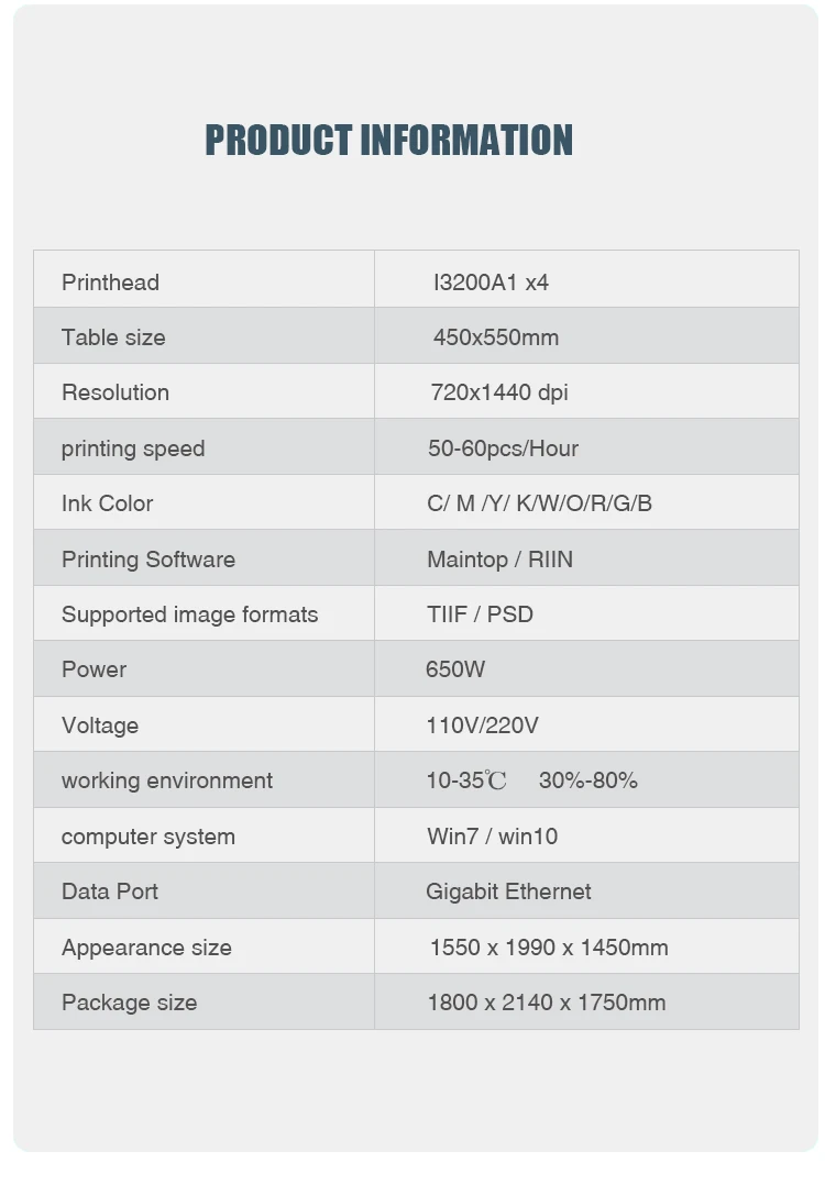 DTG printer
