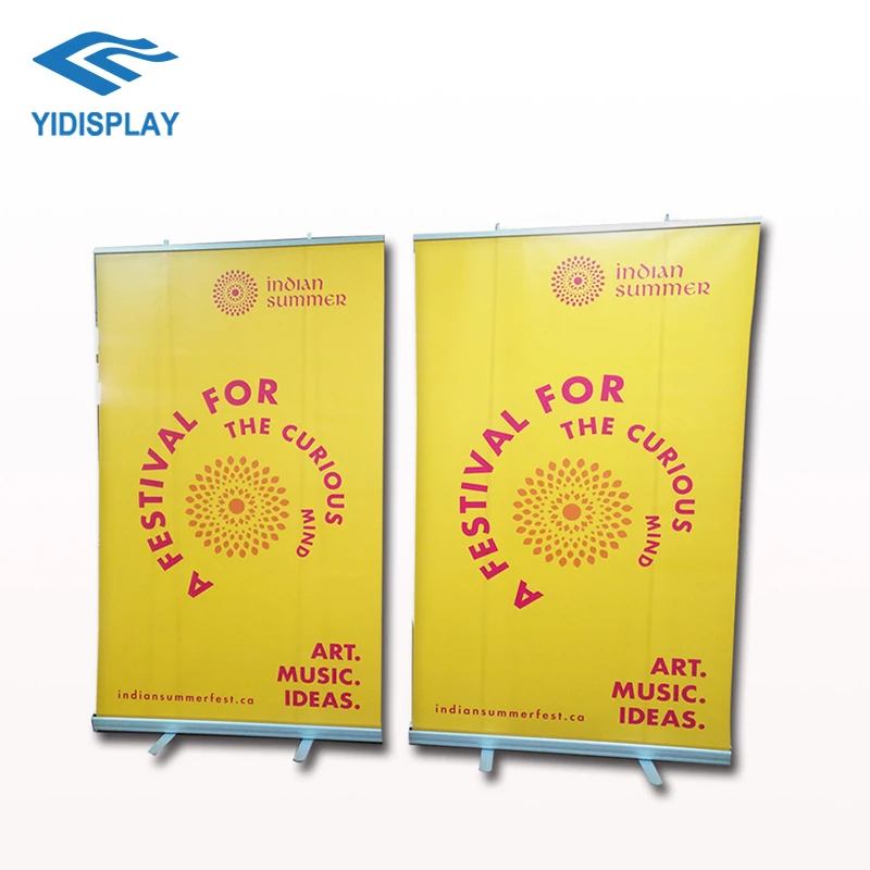 Latest Products Market Poster Board Double Side Recycle Display Stand Roll Up Banner