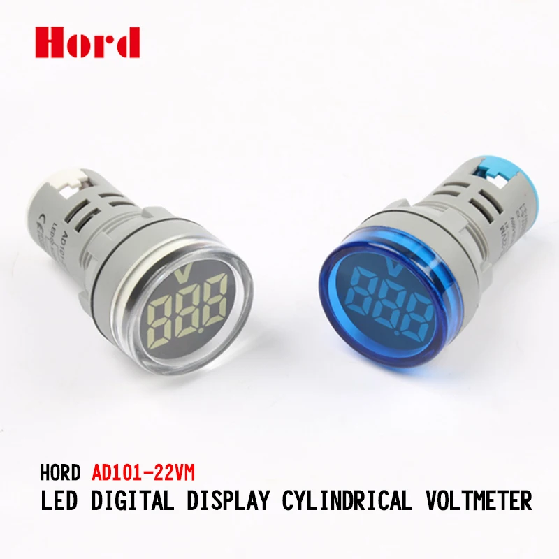 
Hord High Brightness LED Digital Display Cylindrical AC Voltmeter AD101-22VM 