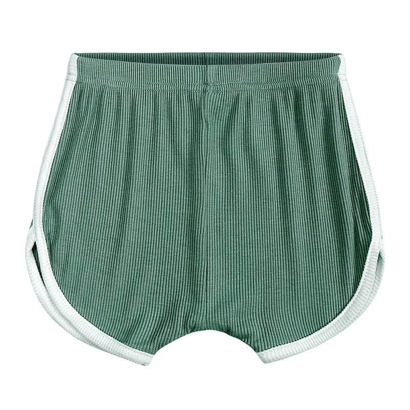Baby clothing new summer cotton Rowan soft short sleeve shorts 2-piece home color edge set