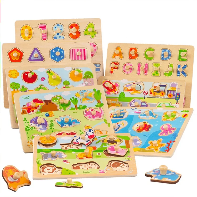 
 Индивидуальные Цифровые головоломки с животными, пазлы с алфавитом, пазлы с алфавитом для малышей, деревянные игрушки  