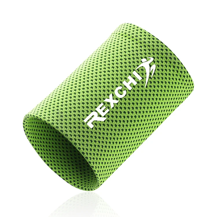 
 Новейший дизайн, полиэфирное волокно, нескользящая повязка на запястье с пользовательским логотипом, охлаждающая повязка на запястье для тенниса  