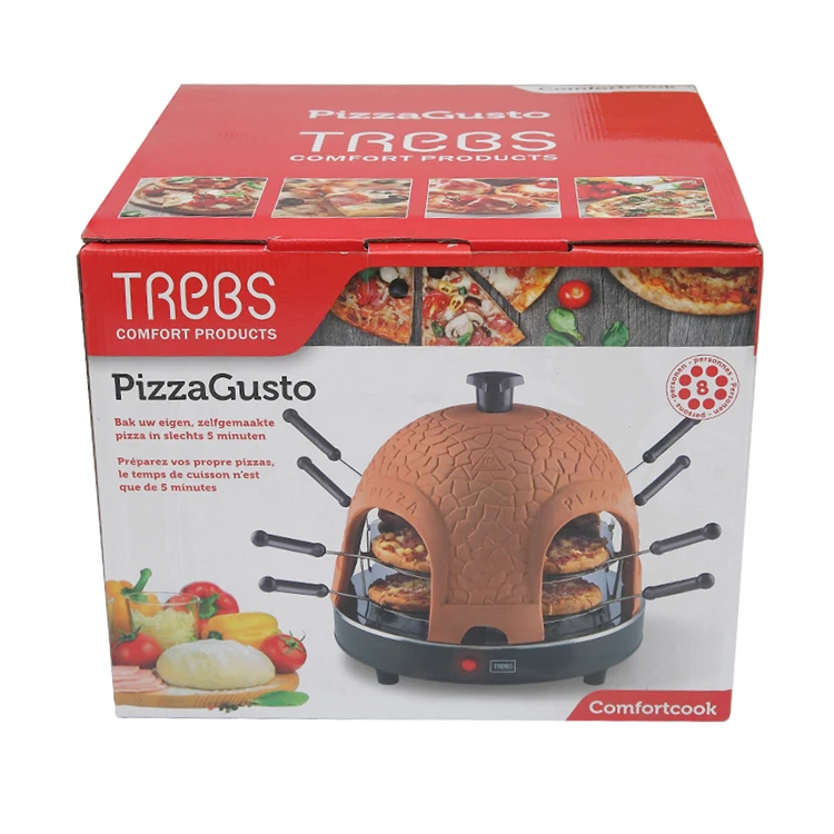 
Терракотовая купольная мини-печь для пиццы, домашняя круглая печь для пиццы на 8 персон 