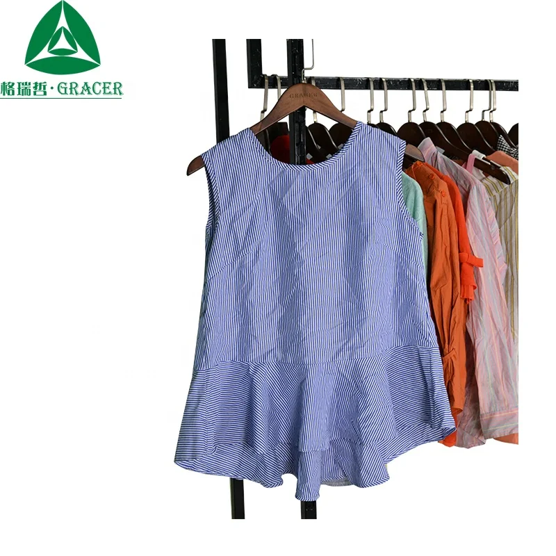 Оптовая продажа б/у одежды по заводской цене, Женская хлопковая блузка в тюках