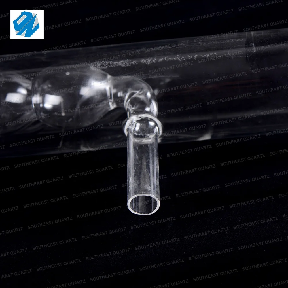 
 Охлаждающая труба из прозрачного кварцевого стекла с высокой термостойкостью  