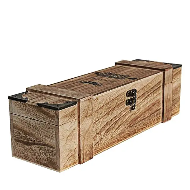 
Деревянная коробка для вина, деревянный ящик для вина, деревянная Подарочная коробка для вина с одной бутылкой 