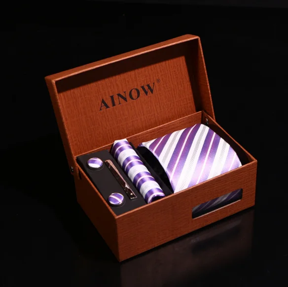 Элегантный шелковый галстук 6 шт./компл. ручной работы с коробкой оптом от профессионального производителя