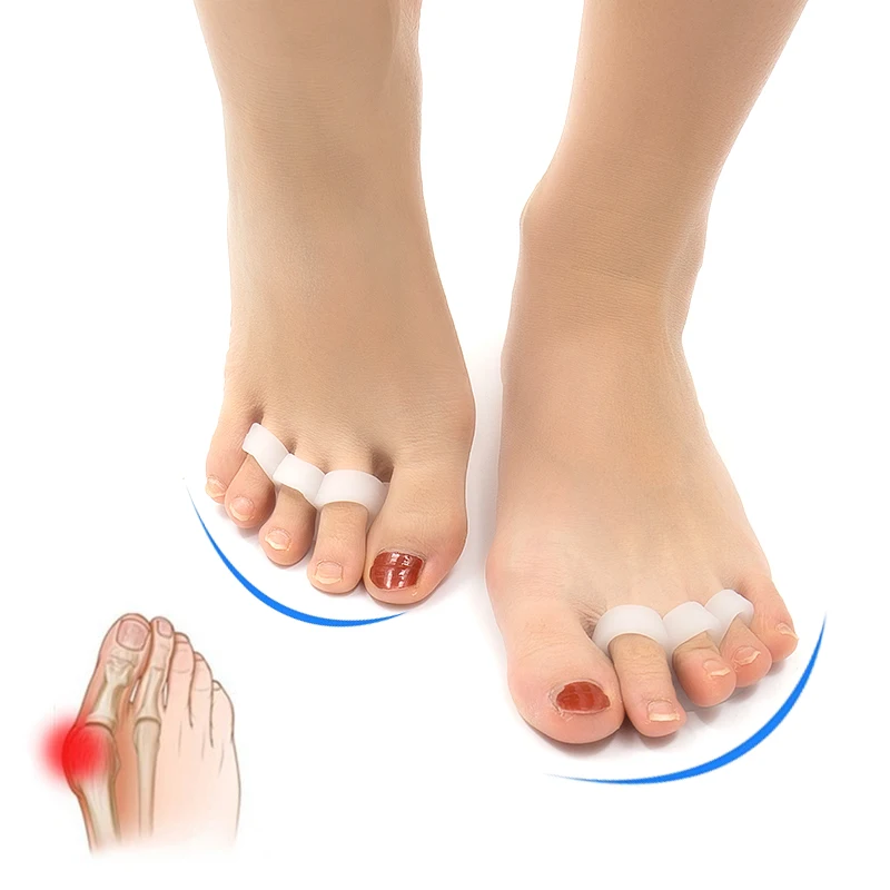 
 Силиконовый разделитель для растяжки пальцев ног с тремя отверстиями коррекция пальцев ног  