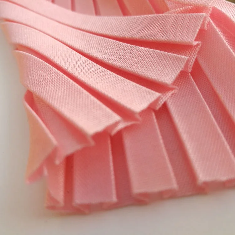
Лидер продаж, вязаная плиссированная ткань розового цвета из 100% полиэстера для платья 