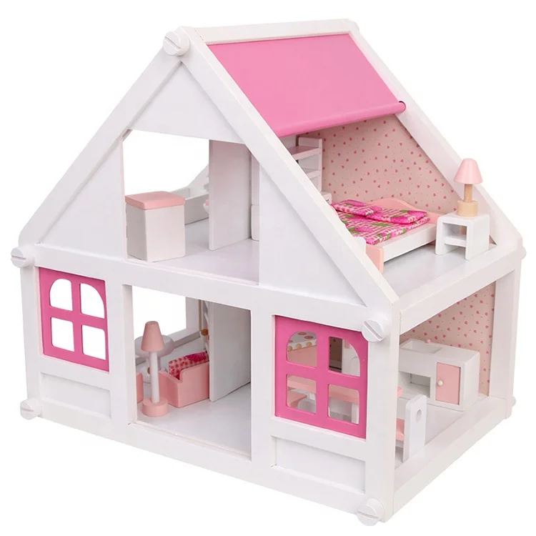 
Оптовая продажа, миниатюрный кукольный домик, мебель, деревянный миниатюрный кукольный домик «сделай сам» 