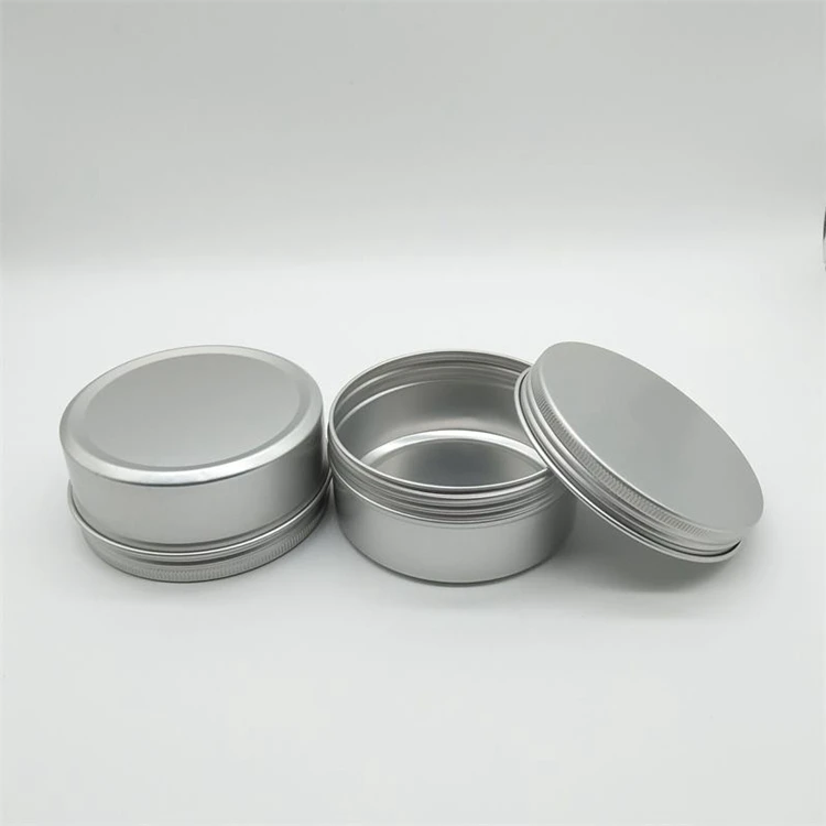 
Роскошные круглые алюминиевые банки 150 мл, круглый металлический контейнер 