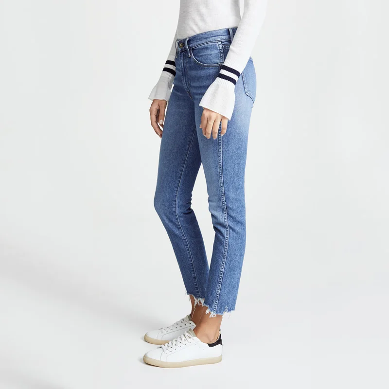
 Китайское производство, оптовая продажа, джинсы на заказ, классические узкие женские джинсы  