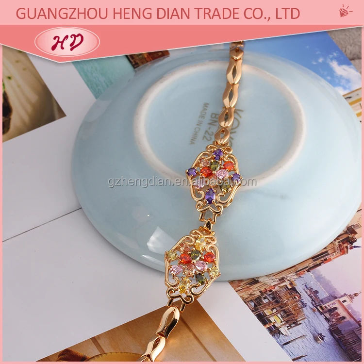 
 Китай оптовая продажа новый модный браслет, 18k позолоченный кубический циркон латунь Шарм браслет для женщин ювелирные изделия  