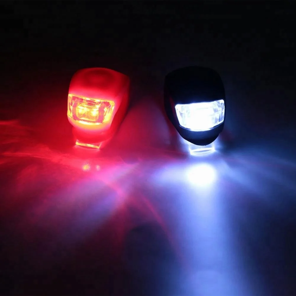 
Комплект из 2 предметов, Мини светодиодный велосипедный фонарь силиконовая головка спереди и сзади хвост Шахтерский фонарь 