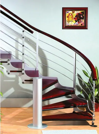 
Современная Красная деревянная лестница нового дизайна для помещений 