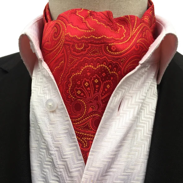 
Новый роскошный мужской цветочный жаккардовый тканый самодельный галстук Ascot 