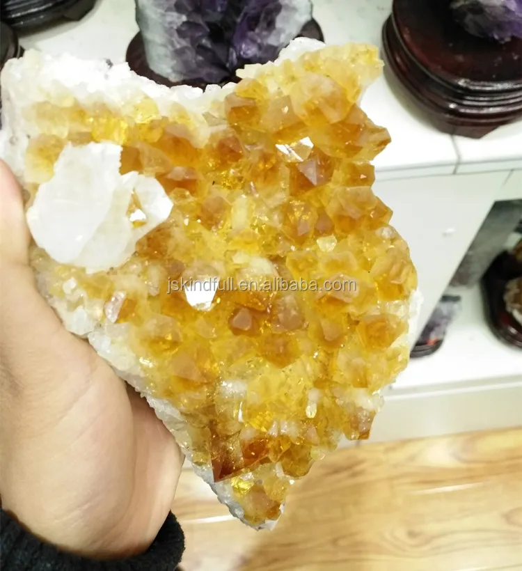 
Натуральные желтые цитриновые кристаллы для украшения 