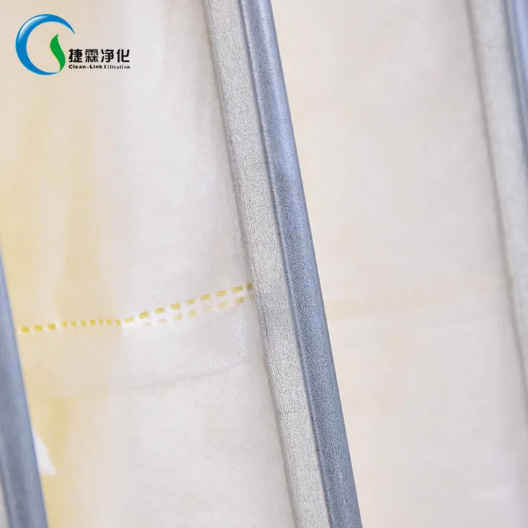 Промышленные Вентиляционные фильтры карманный фильтр с алюминиевой рамой воздушный фильтр эффективность 90%-95%