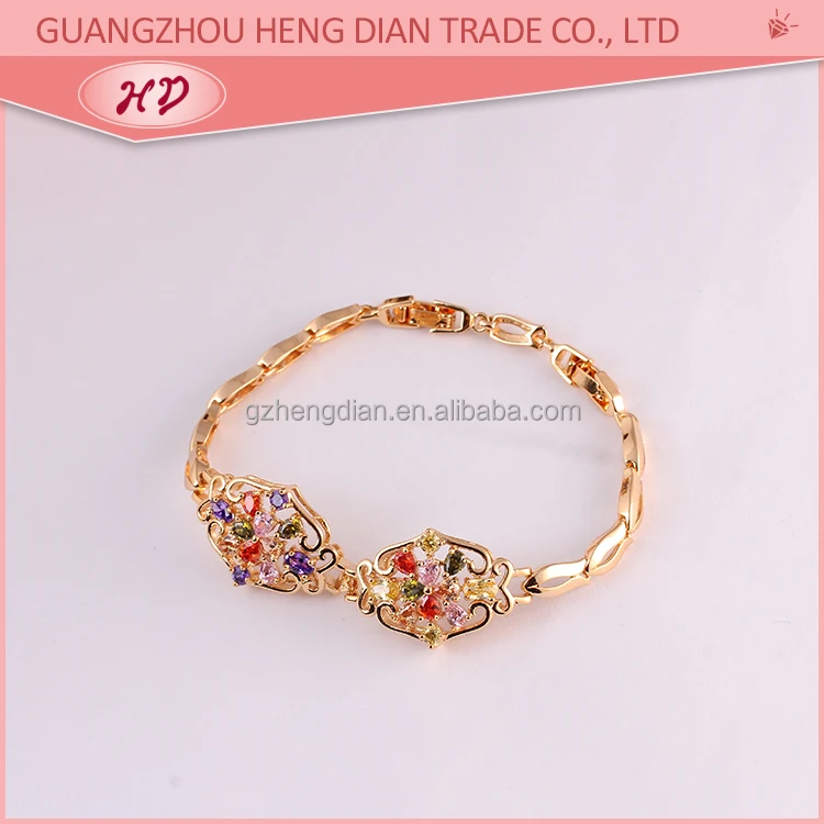 
 Китай оптовая продажа новый модный браслет, 18k позолоченный кубический циркон латунь Шарм браслет для женщин ювелирные изделия  