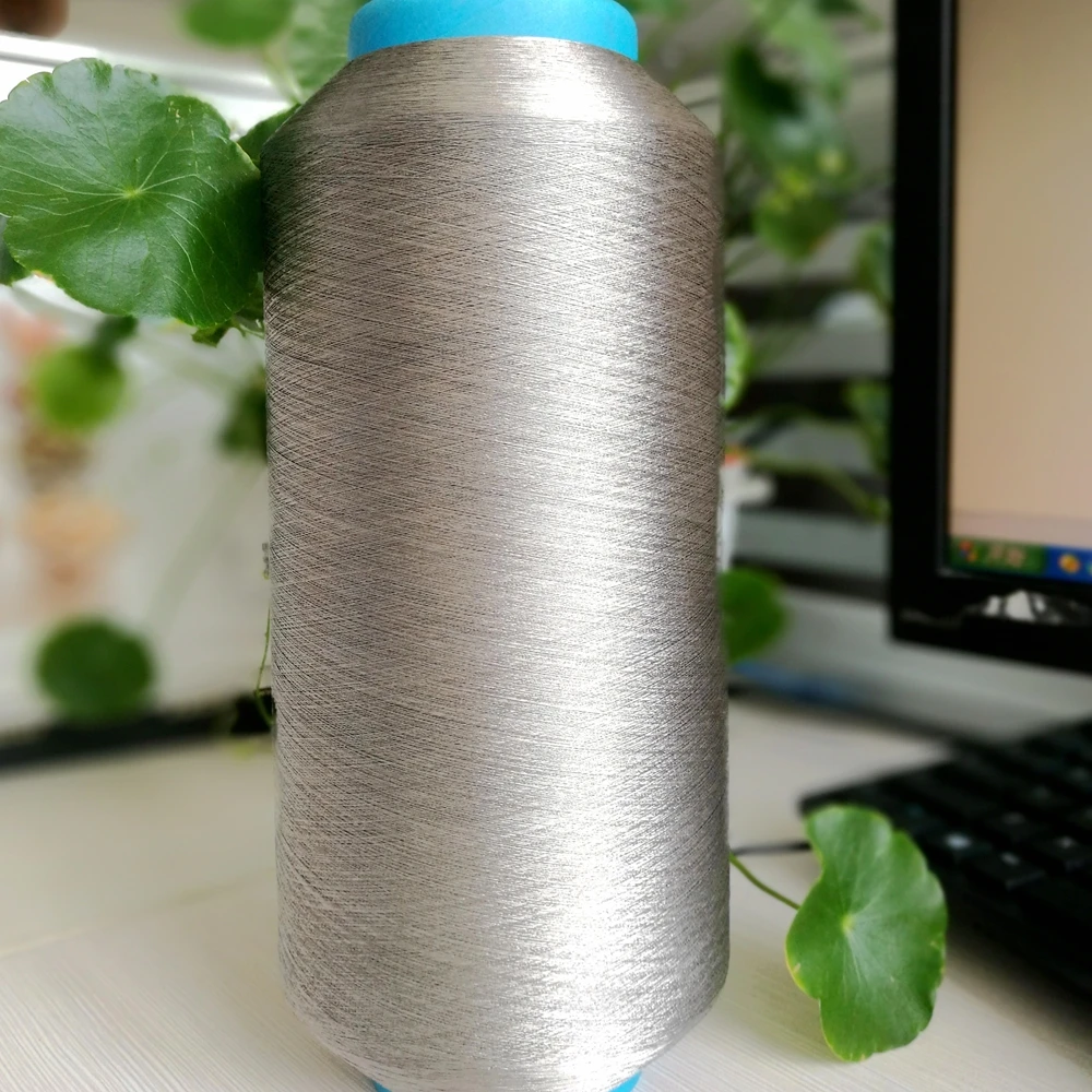 
100D проводящее Серебряное волокно с серебряным покрытием 