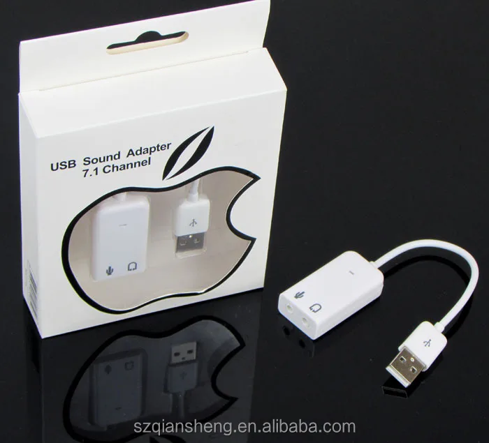 
USB 2,0 Виртуальная 7,1 канальная 3D Звуковая карта 