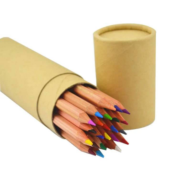 
 Лидер продаж, набор цветных карандашей 12 шт., цветные карандаши в бумажной трубке, набор цветных карандашей 6 шт.  