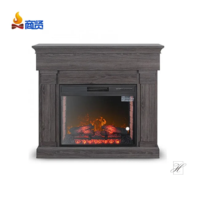 Modern french style decorative with mdf tv stand insert electric fireplace chimenea
